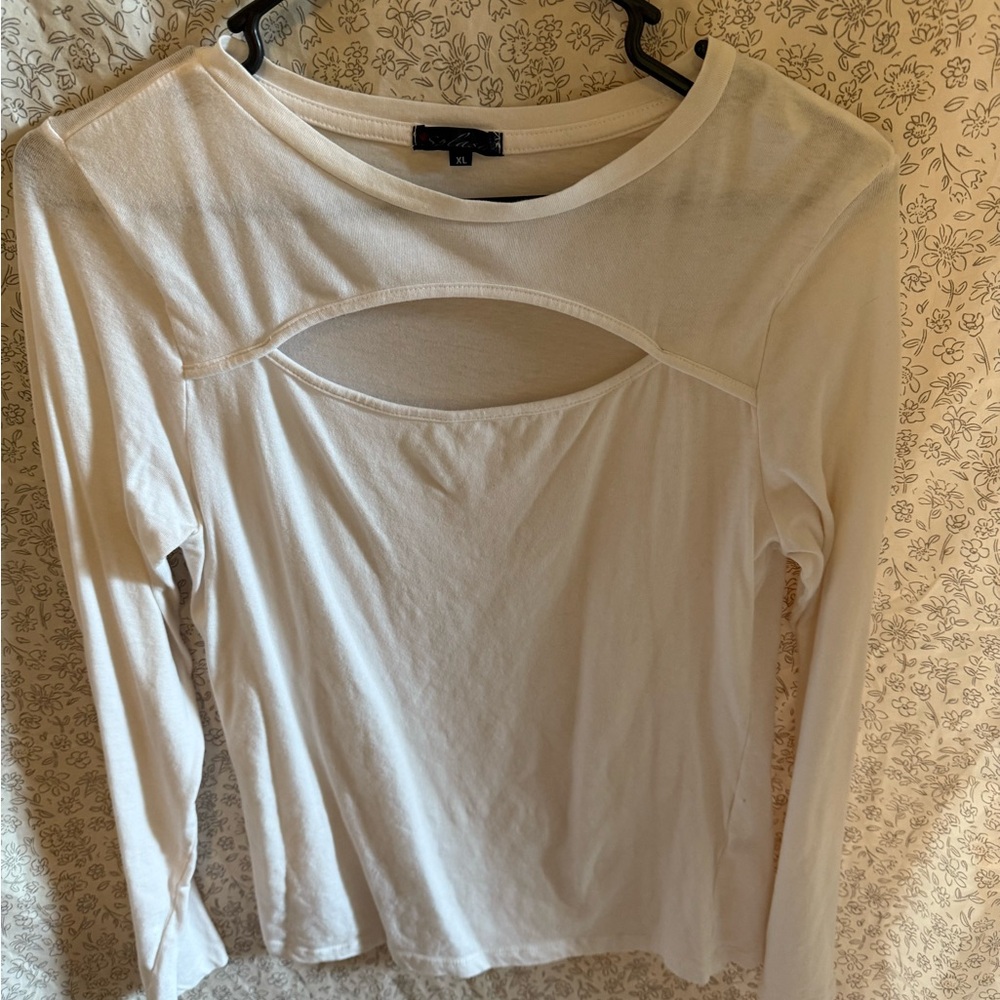 Elegant Cream Long Sleeve Top